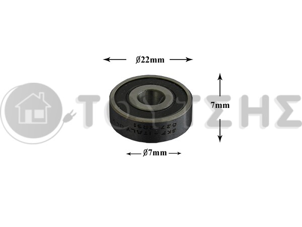 ΡΟΥΛΕΜΑΝ ΠΛΥΝΤΗΡΙΟΥ 627 2RS SKF 7x22x7 image