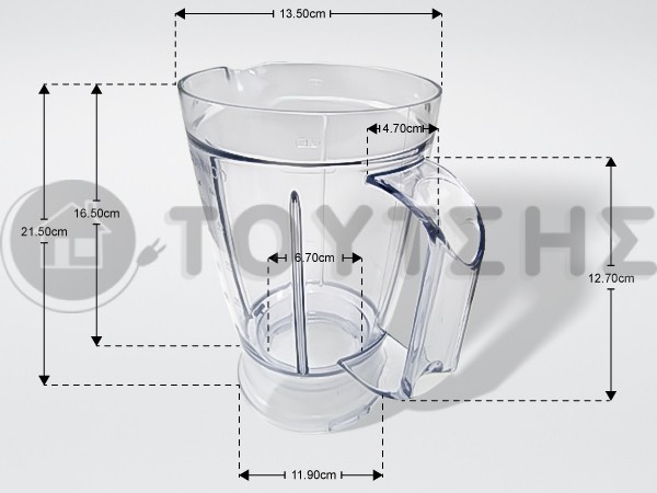 ΓΝΗΣΙΑ ΚΑΝΑΤΑ ΜΠΛΕΝΤΕΡ KENWOOD 1200ml KW714297 image