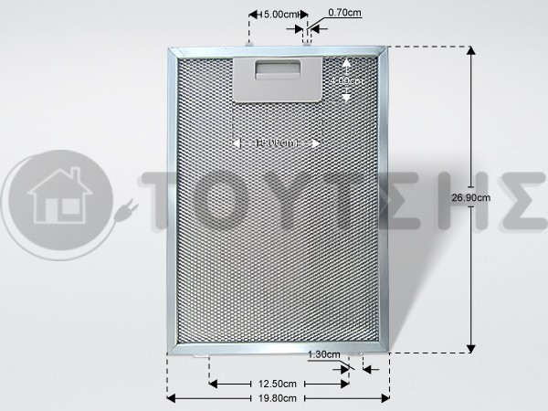 ΦΙΛΤΡΟ ΑΠΟΡΡΟΦΗΤΗΡΑ ΑΛΟΥΜΙΝΙΟΥ PYRAMIS MDCAR06 CORTILIO & TONTO image