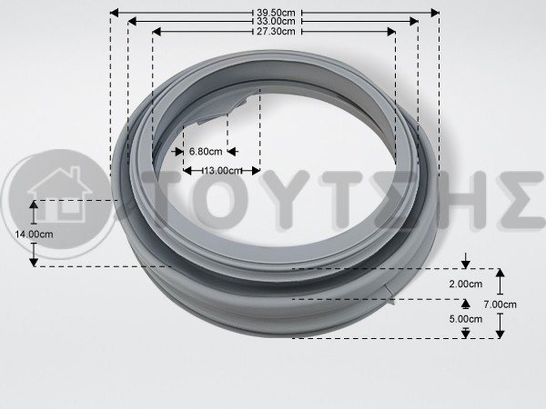 ΛΑΣΤΙΧΟ ΠΟΡΤΑΣ ΠΛΥΝΤΗΡΙΟY ΡΟΥΧΩΝ WHIRLPOOL BAUKNECHT 481246068633 image
