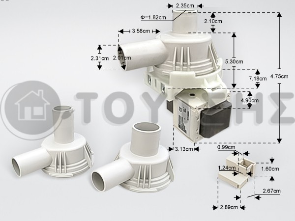 ΑΝΤΛΙΑ ΠΛΥΝΤΗΡΙΟΥ ΡΟΥΧΩΝ HANNING DPS25R-039 KIT 240V 30W 8339140 image