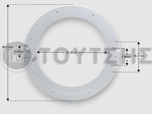 ΓΝΗΣΙΟ ΠΛΑΙΣΙΟ ΕΞΩΤΕΡΙΚΟ ΠΛΥΝΤΗΡΙΟΥ BOSCH PITSOS SIEMENS 11037096 image