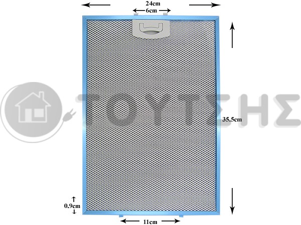 ΦΙΛΤΡΟ ΑΠΟΡΡΟΦΗΤΗΡΑ ΜΕΤΑΛΛΙΚΟ RYRAMIS ΓΙΑ CL5-60cm , CL1-60cm 065910501 image