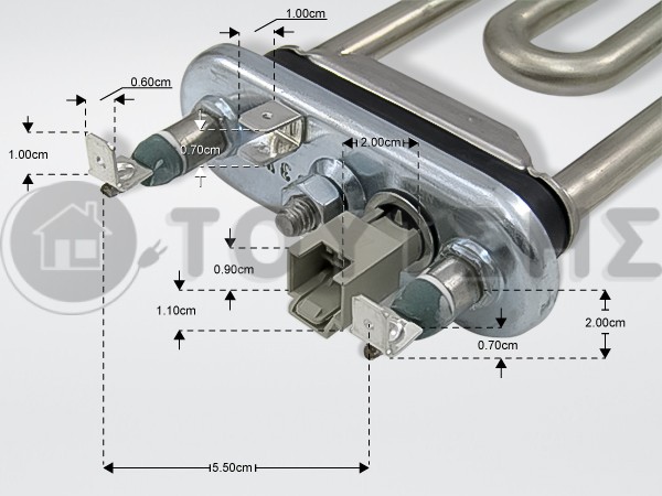 ΑΝΤΙΣΤΑΣΗ ΠΛΥΝΤΗΡΙΟΥ ΡΟΥΧΩΝ ZANUSSI 1950W 1326730403 image