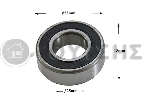 ΡΟΥΛΕΜΑΝ ΠΛΥΝΤΗΡΙΟY ΡΟΥΧΩΝ 6205 2RS SKF 25x52x15 image