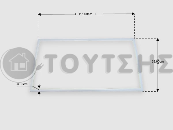 ΓΝΗΣΙΟ ΛΑΣΤΙΧΟ  ΠΟΡΤΑΣ ΣΥΝΤΗΡΗΣΗΣ ΨΥΓΕΙΟΥ SIEMENS BOSCH 242286 image