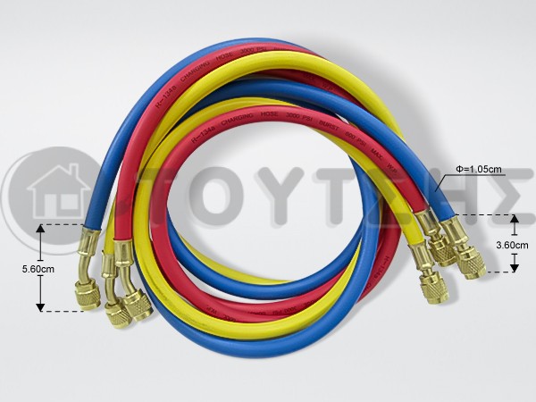 ΣΩΛΗΝΑ ΠΛΗΡΩΣΗΣ FREON ΣΕΤ 3ΤΕΜ. 1,50Μ R134/R22/R12/R404/R407 image