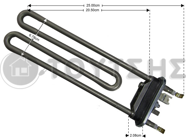 ΑΝΤΙΣΤΑΣΗ ΠΛΥΝΤΗΡΙΟΥ ΡΟΥΧΩΝ ZANUSSI 1950W 230V ΜΕ ΣΕΝΣΟΡΑ 1325064234 image