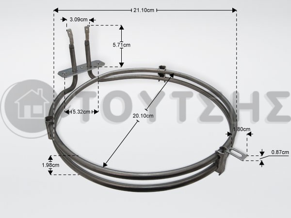 ΑΝΤΙΣΤΑΣΗ ΑΕΡΟΘΕΡΜΗ AEG ZANUSSI KOERTING 2400W 3871425108 image