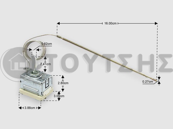 ΘΕΡΜΟΣΤΑΤΗΣ ΚΟΥΖΙΝΑΣ BOSCH SIEMENS 320C 00489378 image