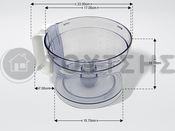 ΓΝΗΣΙΟΣ ΚΑΔΟΣ ΠΟΛΥΚΟΦΤΗ ΚΟΥΖΙΝΟΜΗΧΑΝΗΣ KENWOOD 1200ml KW714284 image