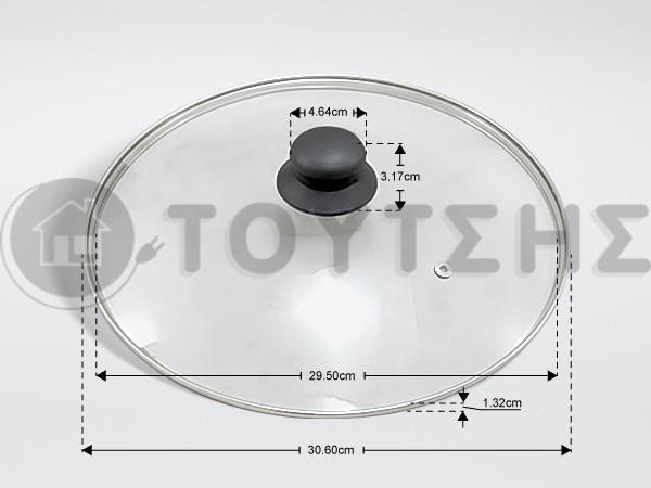 ΚΑΠΑΚΙ ΓΥΑΛΙΝΟ ΣΚΕΥΩΝ 30CM image