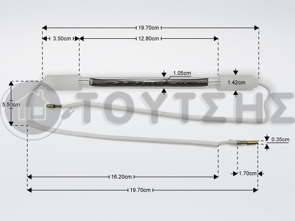 ΑΝΤΙΣΤΑΣΗ ΨΥΓΕΙΟΥ ΓΥΑΛΙΝΗ 8'' 105W 220V image