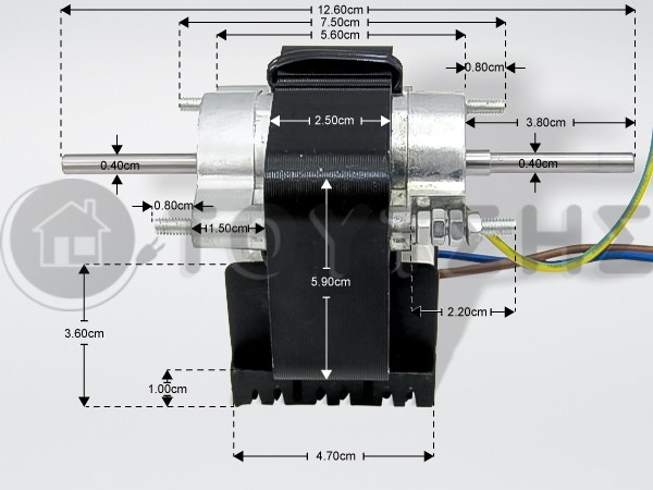 ΑΝΕΜΙΣΤΗΡΑΣ ΨΥΓΕΙΟΥ 220V ΜΕ ΔΙΠΛΟ ΑΞΟΝΑ image