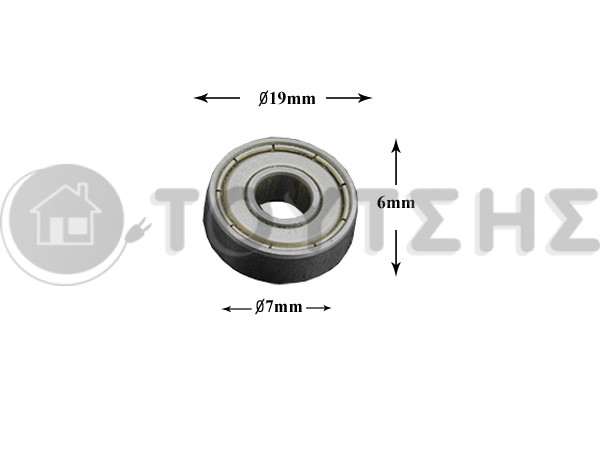 ΡΟΥΛΕΜΑΝ ΠΛΥΝΤΗΡΙΟY ΡΟΥΧΩΝ 607ZZ 7x19x6 image