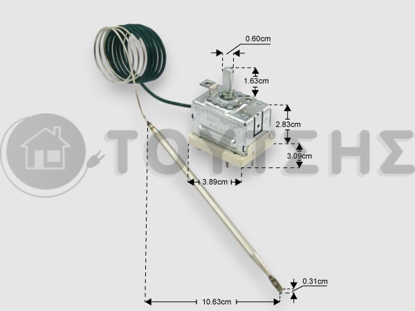 ΘΕΡΜΟΣΤΑΤHΣ ΦΟΥΡΝΟΥ ΚΟΥΖΙΝΑΣ BOSCH SIEMENS 2 ΕΠΑΦΩΝ 345C 658806 image
