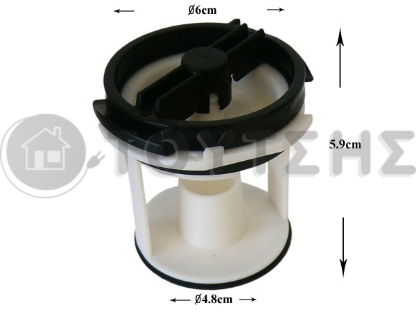 ΦΙΛΤΡO ΠΛΥΝΤΗΡΙΟY ΡΟΥΧΩΝ WHIRLPOOL ΚΟΥΜΠΩΤΟ 481936078363 image