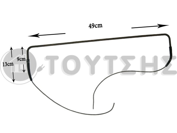 ΑΝΤΙΣΤΑΣΗ ΨΥΓΕΙΟY ΣΩΛΗΝΩΤΗ 49Χ9CM 400W 220V image