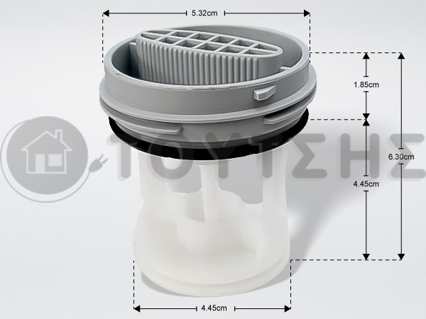 ΦΙΛΤΡO ΠΛΥΝΤΗΡΙΟY ΡΟΥΧΩΝ WHIRLPOOL 481010506380 image