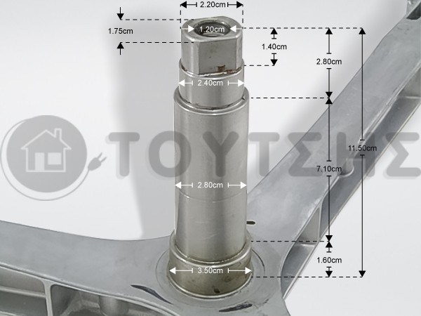 ΑΞΟΝΑΣ ΤΥΜΠΑΝΟΥ ΠΛΥΝΤΗΡΙΟΥ ΡΟΥΧΩΝ SAMSUNG DC97-18457A image