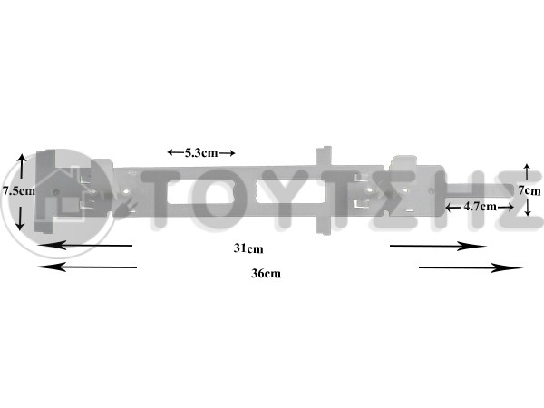 ΠΛΑΙΣΙΟ ΣΤΕΡΕΩΣΗΣ ΠΟΡΤΑΣ ΠΛ.ΠΙΑΤΩΝ WHIRLPOOL 481240448611 image