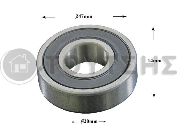 ΡΟΥΛΕΜΑΝ ΠΛΥΝΤΗΡΙΟY ΡΟΥΧΩΝ 6204 2RS SKF 20x47x14 image