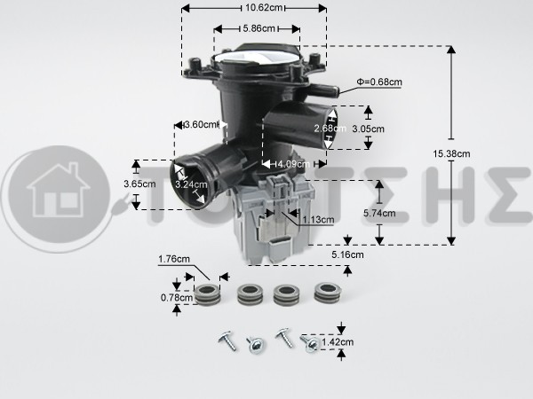 ΑΝΤΛΙΑ ΠΛΥΝΤΗΡΙΟY ΡΟΥΧΩΝ  SIEMENS BOSCH 00144971 00145338 image