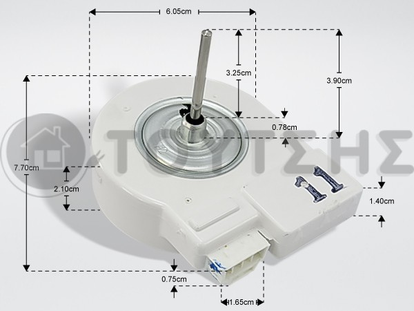 ΑΝΕΜΙΣΤΗΡΑΣ ΚΟΝΤΕΣΕΡ ΨΥΓΕΙΟΥ ΝΤΟΥΛΑΠΑ SAMSUNG 12VOLT DA31-00146B image