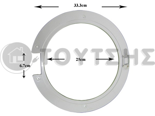 ΠΛΑΙΣΙΟ ΠΟΡΤΑΣ ΠΛΥΝΤΗΡΙΟΥ PITSOS 278771 image