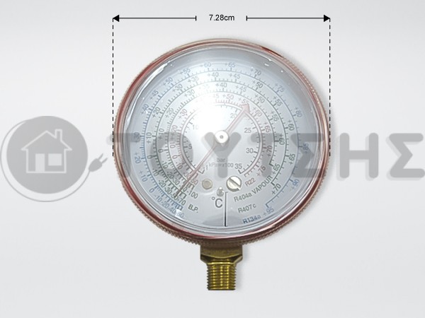 ΜΑΝΟΜΕΤΡΟ R22-R134-R404-R407 YΨHΛΗΣ ΠΙΕΣΗΣ 70MM image