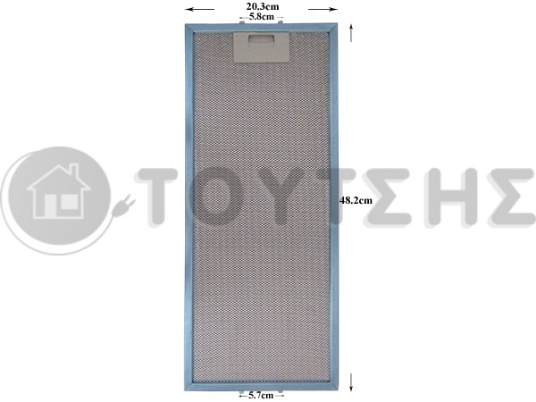 ΦΙΛΤΡΟ ΑΠΟΡΡΟΦΗΤΗΡΑ ΜΕΤΑΛΛΙΚΟ PYRAMIS 204MMX483MM 065972501 image