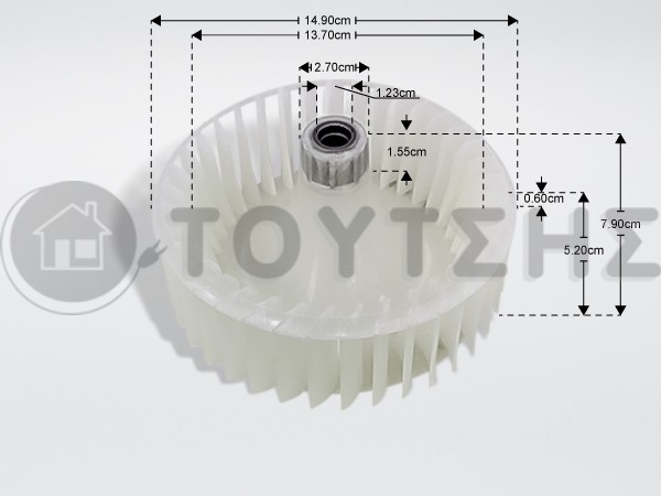ΓΝΗΣΙΑ ΦΤΕΡΩΤΗ ΜΟΤΕΡ ΣΤΕΓΝΩΤΗΡΙΟΥ SAMSUNG DC82-01208A image