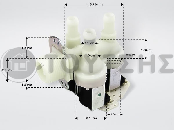 ΒΑΛΒΙΔΑ ΠΛΥΝΤΗΡΙΟΥ ΡΟΥΧΩΝ MIELE IIΙ ΓΩΝΙΑ 01678013 image