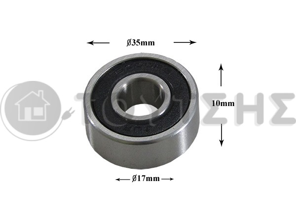 ΡΟΥΛΕΜΑΝ ΠΛΥΝΤΗΡΙΟY ΡΟΥΧΩΝ 6003 2RS 17x35x10 image