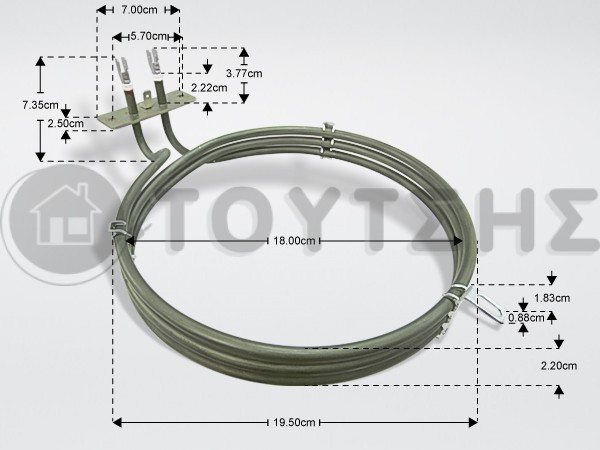 ΑΝΤΙΣΤΑΣΗ ΚΟΥΖΙΝΑΣ MIELE ΑΕΡΟΘΕΡΜΗ ΙΙΙ 2500W 04986672 image