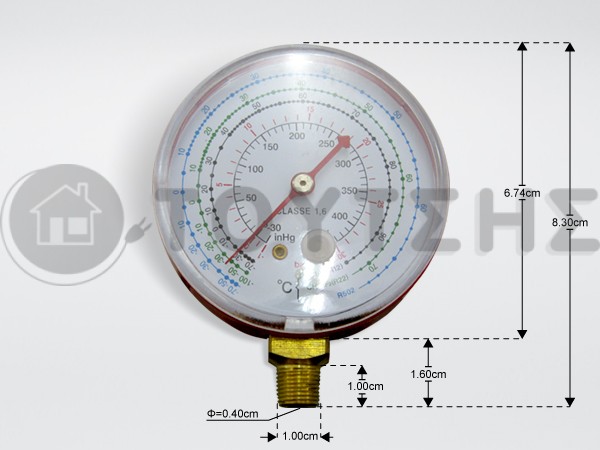 ΜΑΝΟΜΕΤΡΟ R12-R22-R502 YΨHΛΗΣ ΠΙΕΣΗΣ 68MM image