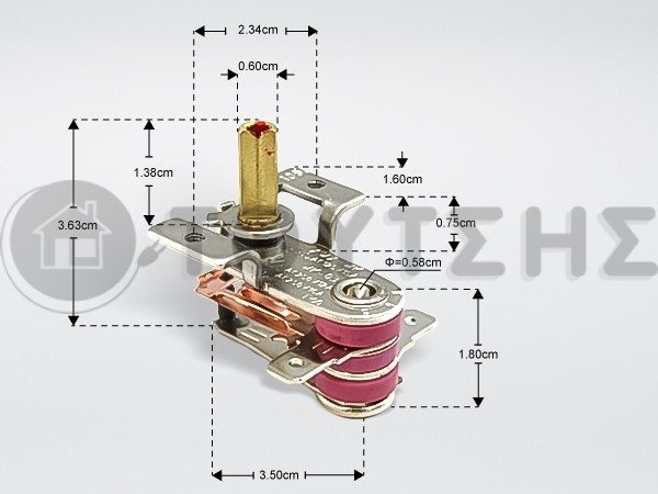 ΘΕΡΜΟΣΤΑΤΗΣ ΚΑΛΟΡΙΦΕΡ DELONGHI 250V 16A 105°C 5210810041 image