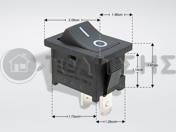 ΔΙΑΚΟΠΤΗΣ ΚΑΛΟΡΙΦΕΡ DELONGHI ON-OFF 13A 250V 5112510031 image