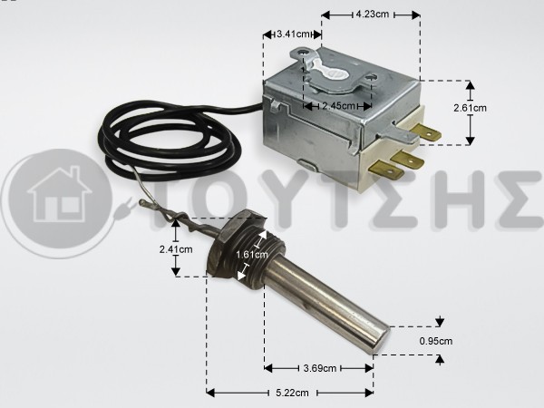 ΘΕΡΜΟΣΤΑΤΗΣ ΚΑΔΟΥ ΠΛ.ΠΙΑΤΩΝ ΜΟΝΟΦΑΣΙΚΟΣ  50°C SMEG image