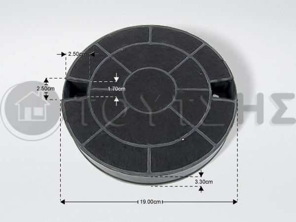 ΦΙΛΤΡΟ ΑΠΟΡΡΟΦΗΤΗΡΑ ΑΝΘΡΑΚΑ Φ19 image
