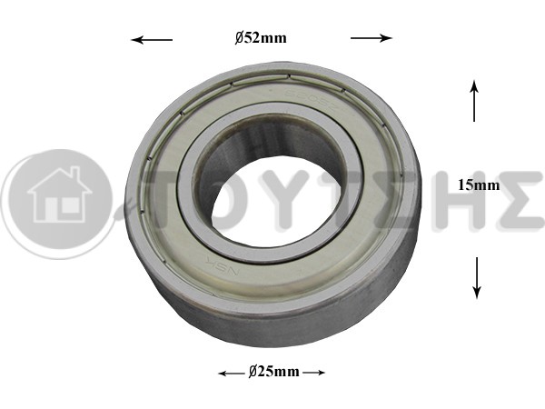 ΡΟΥΛΕΜΑΝ ΠΛΥΝΤΗΡΙΟΥ ΡΟΥΧΩΝ 6205ΖΖ NSK 25x52x15 image