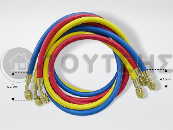 ΣΩΛΗΝΑ ΠΛΗΡΩΣΗΣ FREON ΣΕΤ 3ΤΕΜ. 1,50Μ R134/R22/R12/R404/R407 image