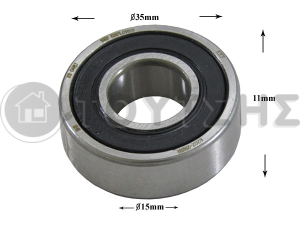 ΡΟΥΛΕΜΑΝ ΠΛΥΝΤΗΡΙΟY ΡΟΥΧΩΝ 6202 2RS SKF 15x35x11 image