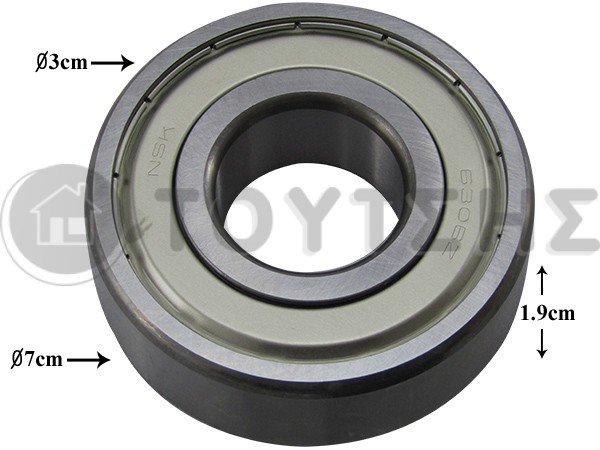 ΡΟΥΛΕΜΑΝ ΠΛΥΝΤΗΡΙΟY ΡΟΥΧΩΝ NSK 6306 ZZ 30x72x19 image