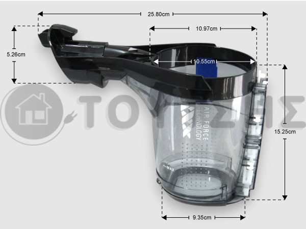ΓΝΗΣΙΟΣ ΚΑΔΟΣ ΣΚΟΝΗΣ ΣΚΟΥΠΑΣ AIR FORCE 360 ROWENTA RS-RH5744 image