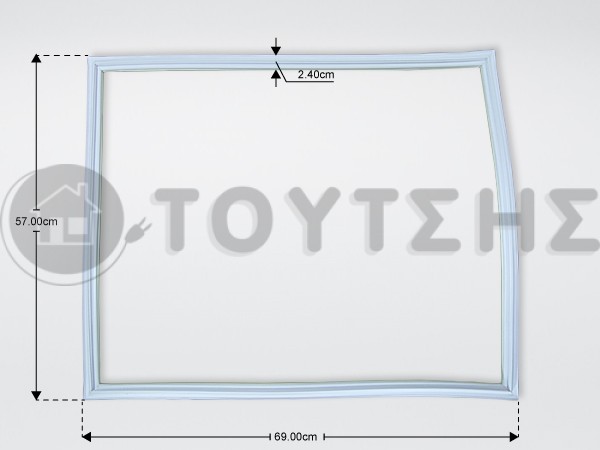 ΛΑΣΤΙΧΟ ΠΟΡΤΑΣ ΨΥΓΕΙΟΥ WHIRLPOOL 481246818065 image