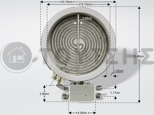 ΕΣΤΙΑ ΚΕΡΑΜΙΚΗ SIEMENS BOSCH Φ10CM 650W 00674840 image