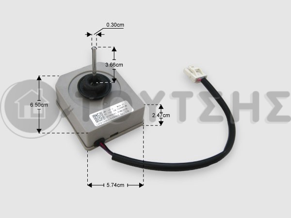 ΑΝΕΜΙΣΤΗΡΑΣ ΨΥΓΕΙΟΥ CANDY WHIRLPOOL DC 12V ZWF-10-2 49032949 image