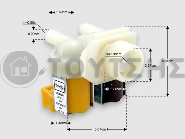 ΒΑΛΒΙΔΑ ΠΛΥΝΤΗΡΙΟY ΡΟΥΧΩΝ SIEMENS ΔΙΠΛΗ ΜΕ ΦΙΣΑ 00086311 image