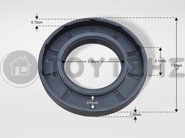 ΤΣΙΜΟΥΧA ΠΛΥΝΤΗΡΙΟY ΡΟΥΧΩΝ HAIER 40X72X10/11,5  0020300340 image